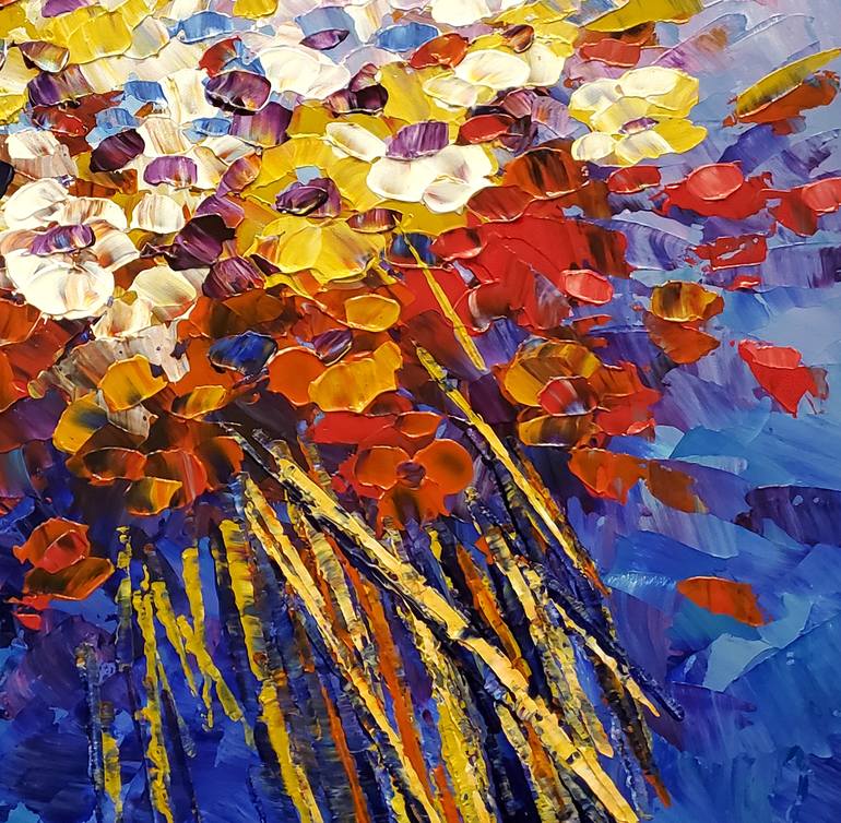 Original Contemporary Floral Painting by Tatiana Iliina