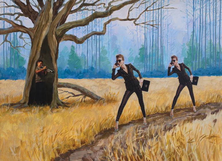 Circumstances of insuperable force Painting by Ed Kolodiy | Saatchi Art