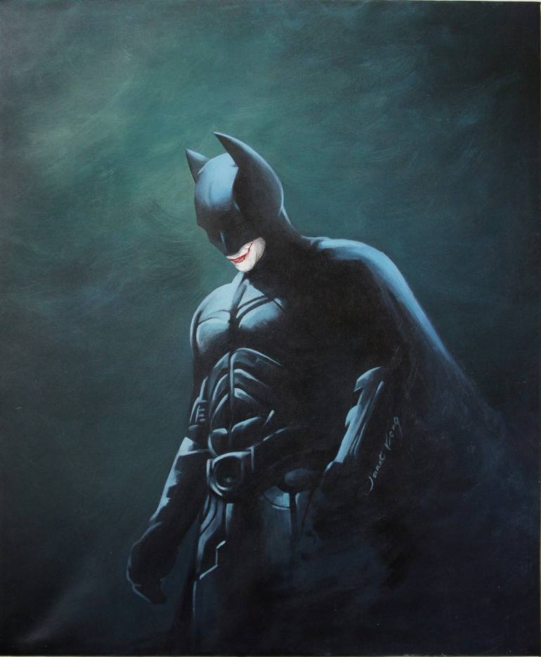 The Dark Knight Painting by Janet Fong | Saatchi Art