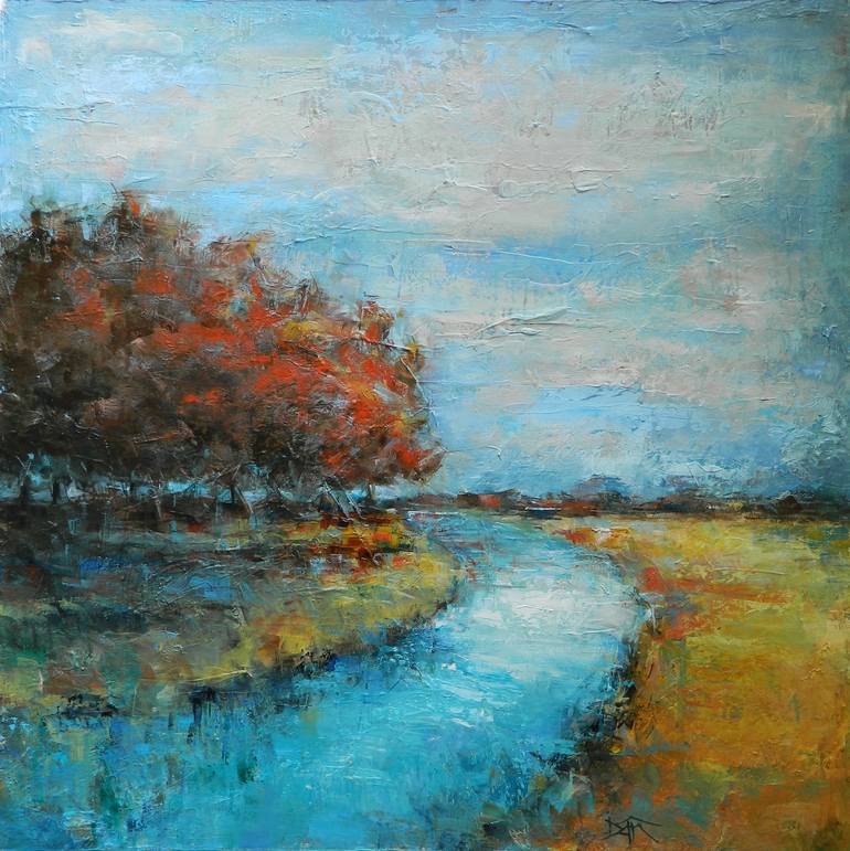 Watching The River Run Painting by Dan Campbell | Saatchi Art