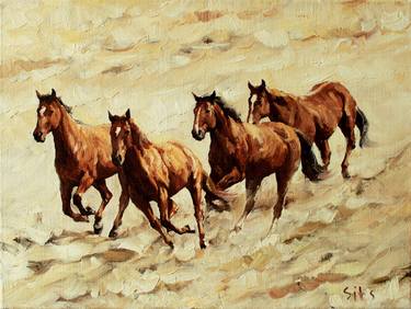 Print of Fine Art Horse Paintings by Andrei Sitsko