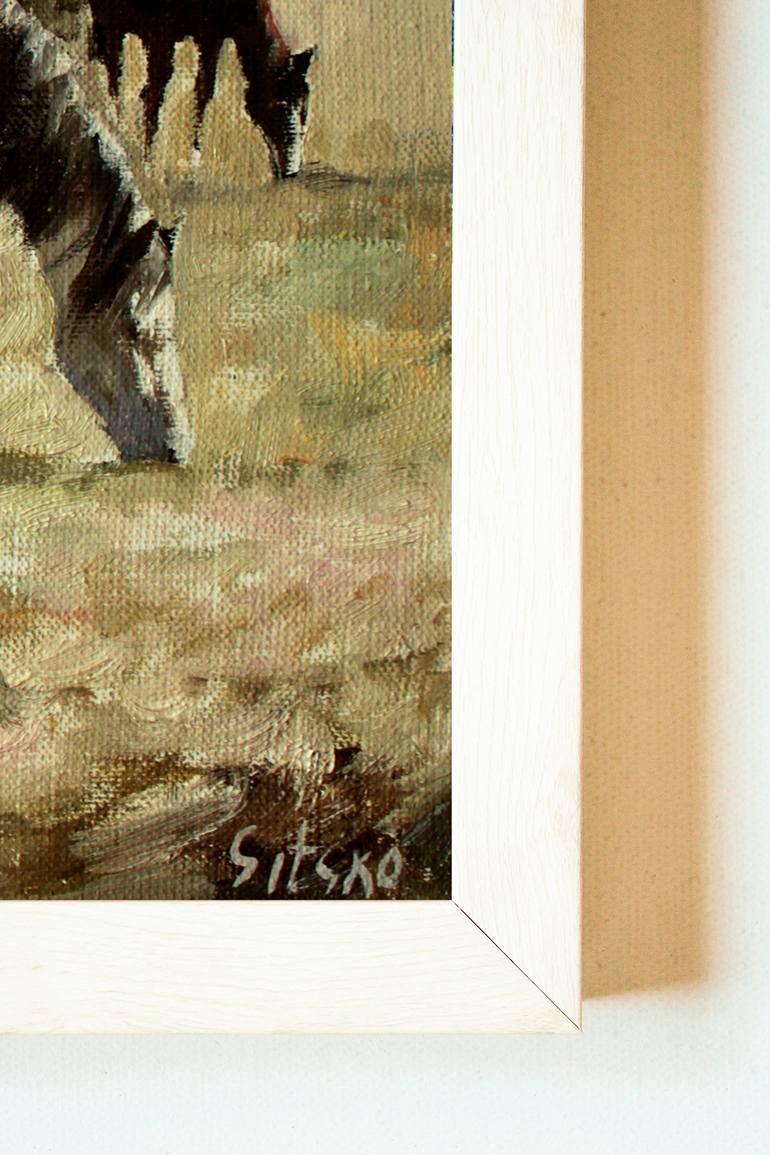 Original Folk Horse Painting by Andrei Sitsko
