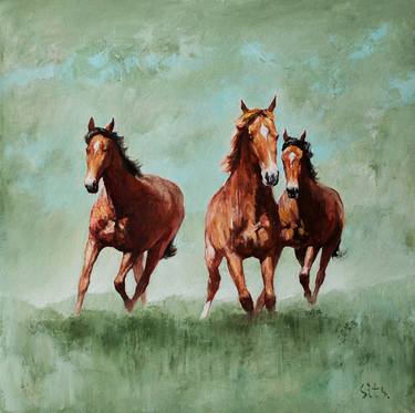 Print of Realism Horse Paintings by Andrei Sitsko
