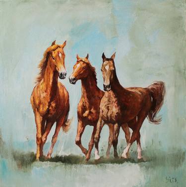 Print of Horse Paintings by Andrei Sitsko