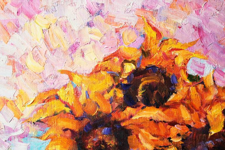 Original Abstract Expressionism Floral Painting by Andrei Sitsko