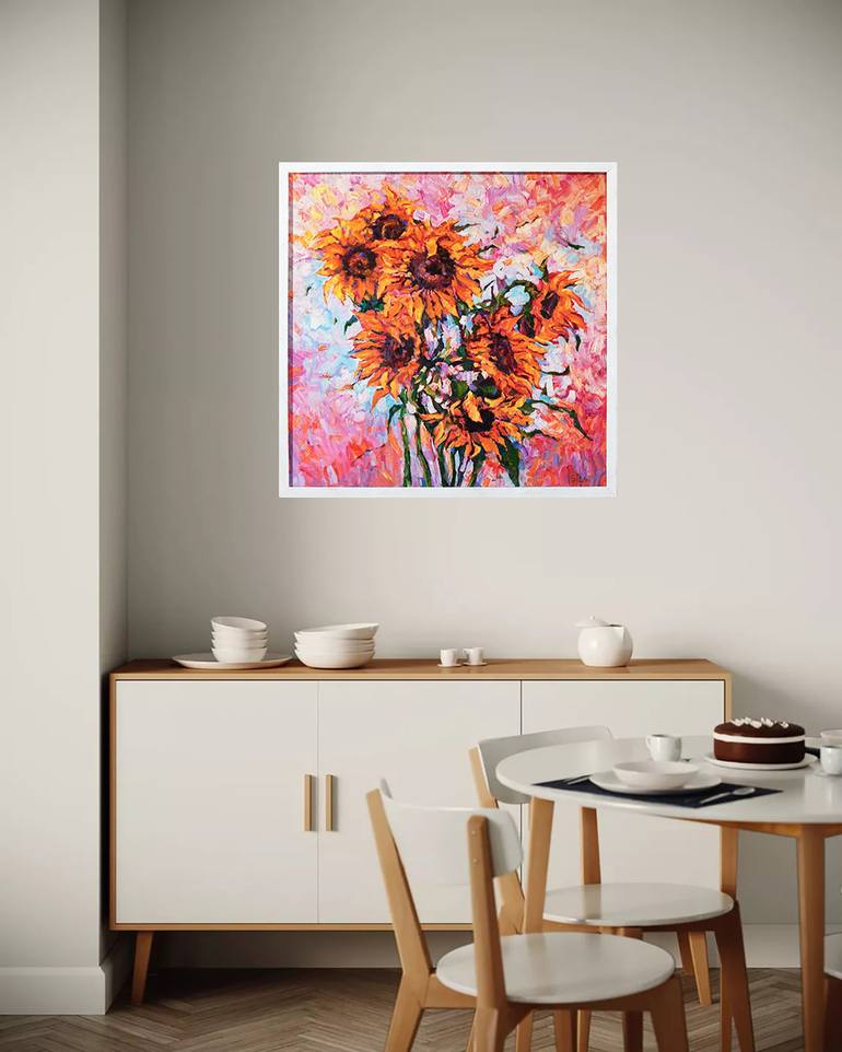 Original Abstract Expressionism Floral Painting by Andrei Sitsko