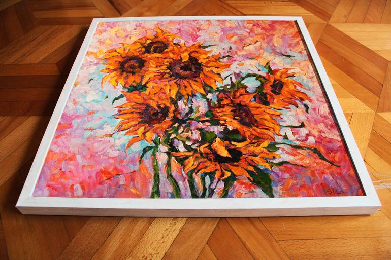 Original Abstract Expressionism Floral Painting by Andrei Sitsko