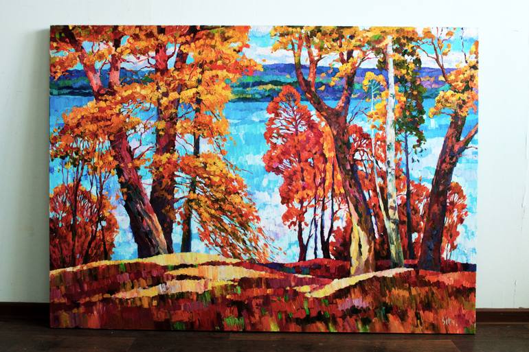 Original Impressionism Landscape Painting by Andrei Sitsko