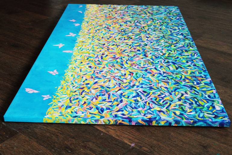 Original Abstract Garden Painting by Andrei Sitsko