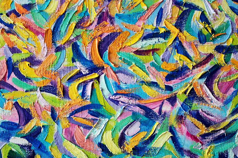 Original Abstract Garden Painting by Andrei Sitsko