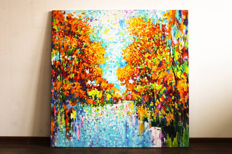 Original Abstract Landscape Painting by Andrei Sitsko