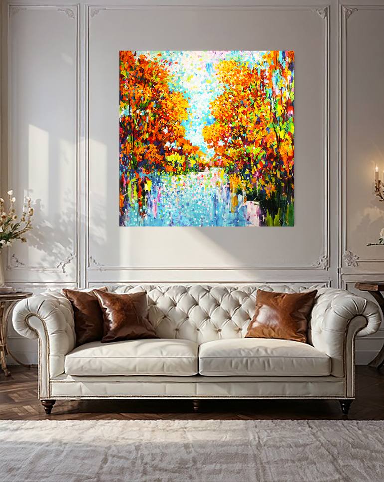 Original Abstract Landscape Painting by Andrei Sitsko