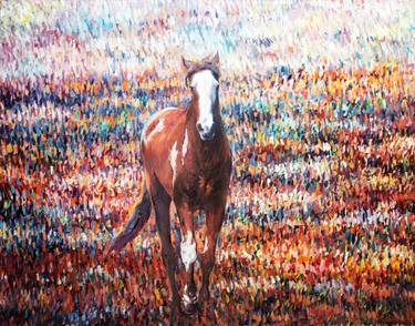 Original Expressionism Horse Paintings by Andrei Sitsko
