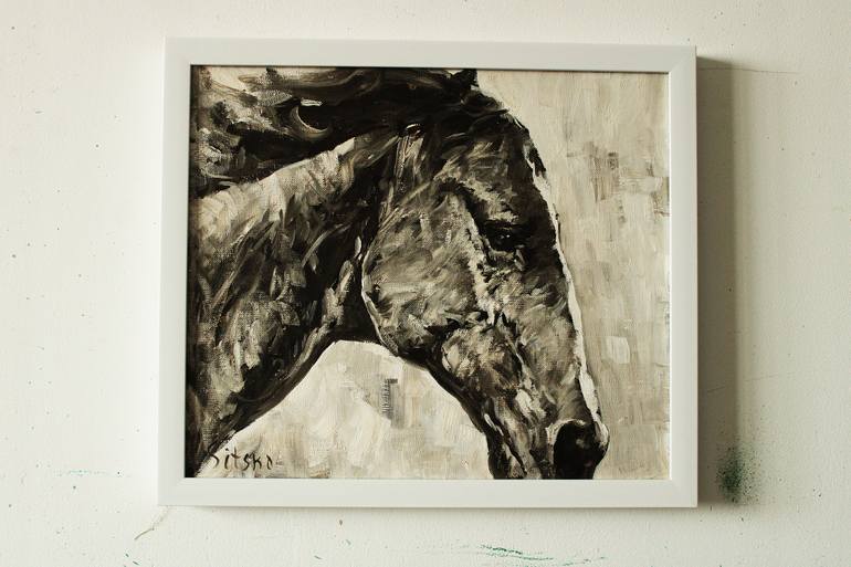 Original Contemporary Horse Painting by Andrei Sitsko