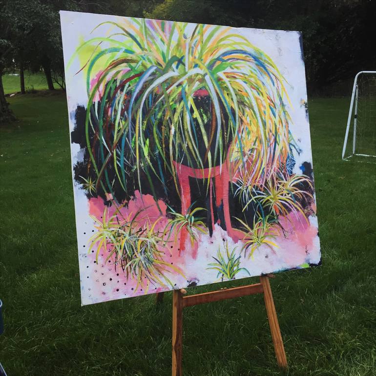 Original Abstract Botanic Painting by Kiruba Sekaran