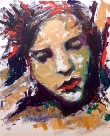 Original Abstract Expressionism Women Paintings by Thomas Legaspi