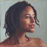 This is a portrait of an art model by the name of Lorelei Black. She is an artist as well.