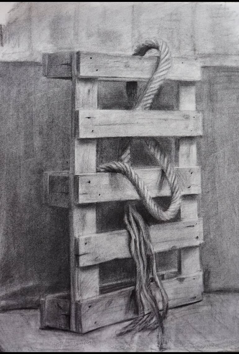 Pallet With Rope Drawing By John Smith Saatchi Art