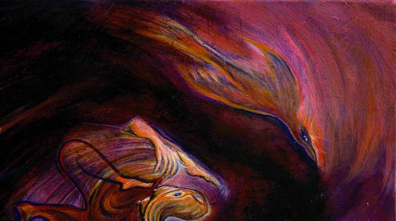 Original Baroque Women Painting by Remigiusz Dobrowolski