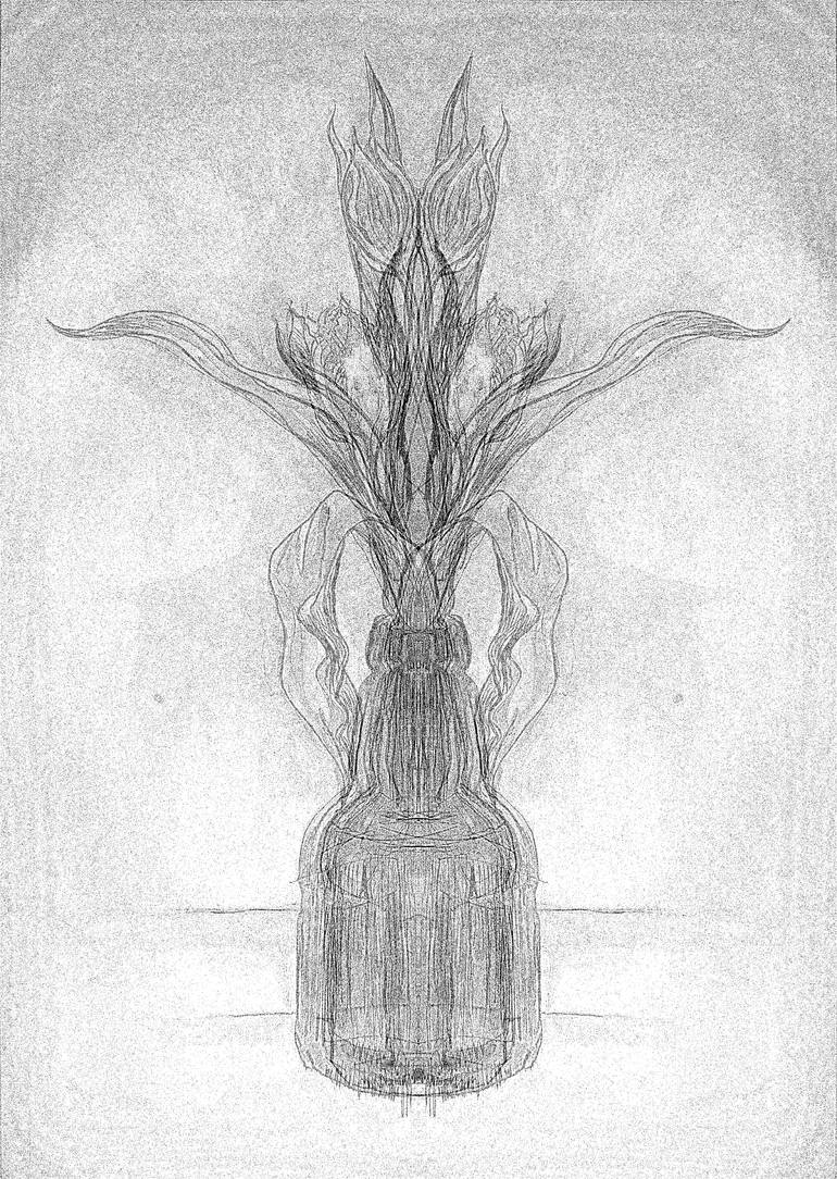 Original Figurative Floral Painting by Remigiusz Dobrowolski