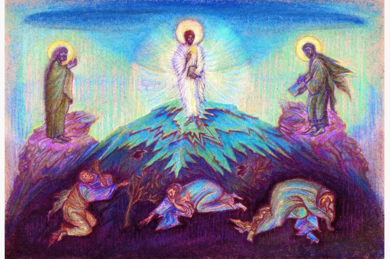 the transfiguration of jesus drawing