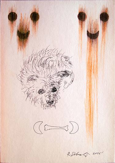 Print of Dogs Drawings by Remigiusz Dobrowolski