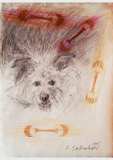 Print of Expressionism Dogs Paintings by Remigiusz Dobrowolski