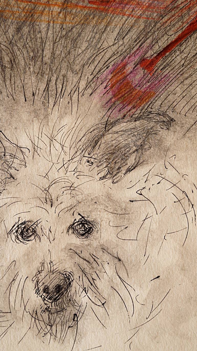Original Expressionism Dogs Painting by Remigiusz Dobrowolski