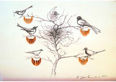 Print of Tree Drawings by Remigiusz Dobrowolski