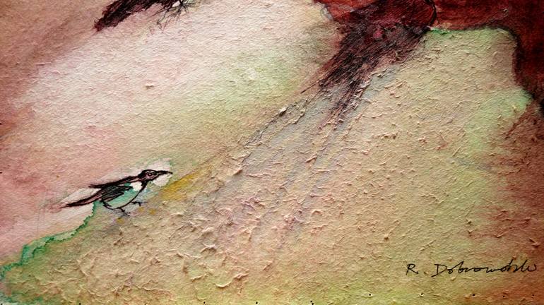 Original Folk Animal Painting by Remigiusz Dobrowolski