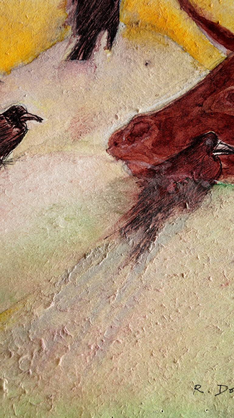 Original Folk Animal Painting by Remigiusz Dobrowolski