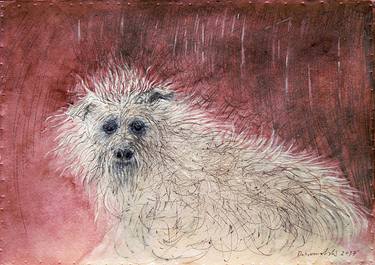 Print of Dogs Paintings by Remigiusz Dobrowolski
