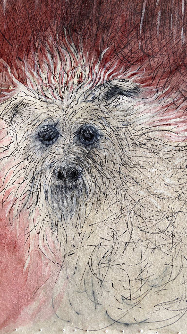 Original Portraiture Dogs Painting by Remigiusz Dobrowolski