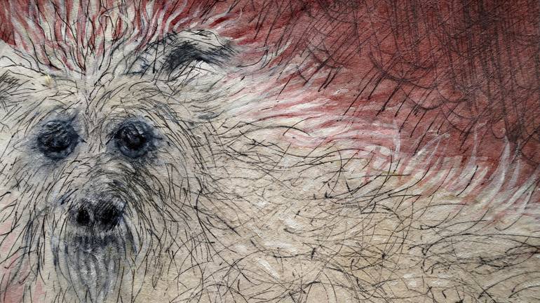 Original Portraiture Dogs Painting by Remigiusz Dobrowolski