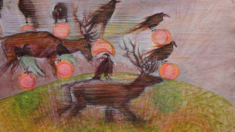 Original Figurative Animal Painting by Remigiusz Dobrowolski