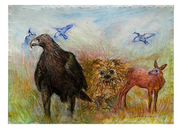 Print of Surrealism Animal Paintings by Remigiusz Dobrowolski
