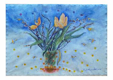 Print of Art Deco Floral Paintings by Remigiusz Dobrowolski