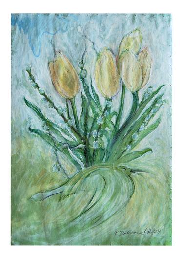 Print of Expressionism Floral Paintings by Remigiusz Dobrowolski