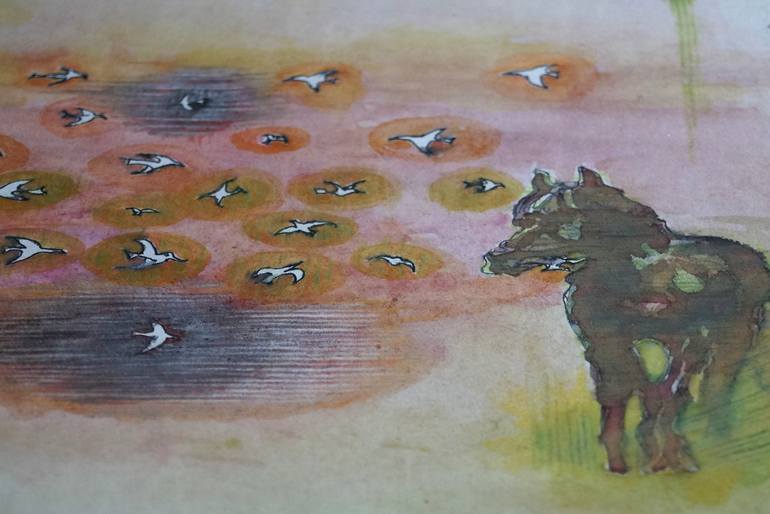 Original Dada Animal Painting by Remigiusz Dobrowolski