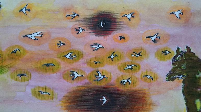 Original Dada Animal Painting by Remigiusz Dobrowolski