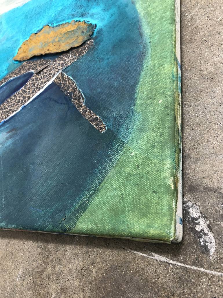 Original Abstract Beach Painting by Catherine Baumhauer