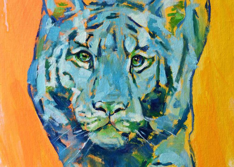 Original Impressionism Animal Painting by Kat Wright
