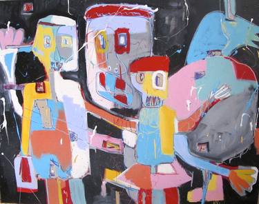 Print of Expressionism Family Paintings by jeg cathalaa