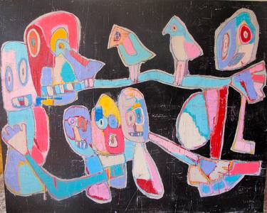 Original Expressionism Family Paintings by jeg cathalaa