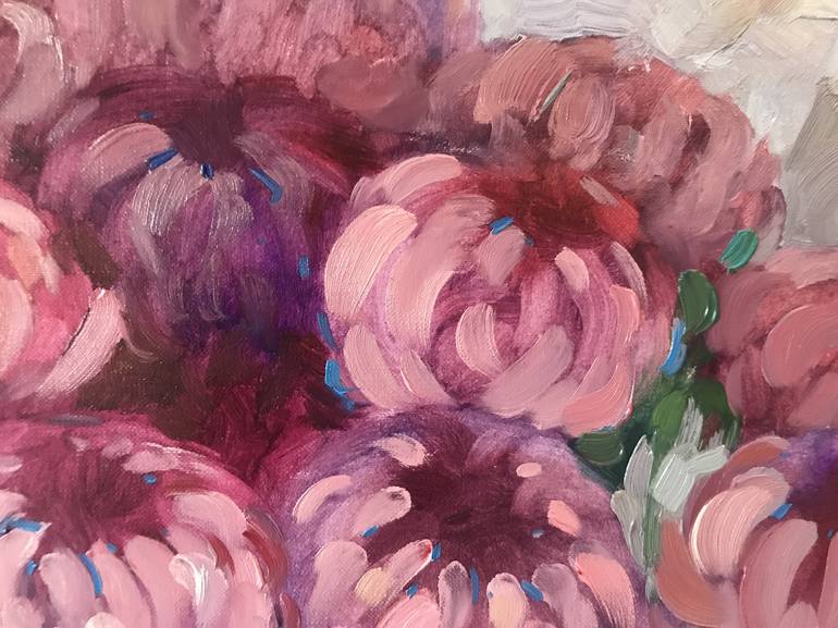 Original Impressionism Floral Painting by Yuliia Pastukhova