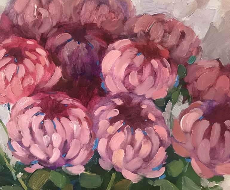 Original Impressionism Floral Painting by Yuliia Pastukhova