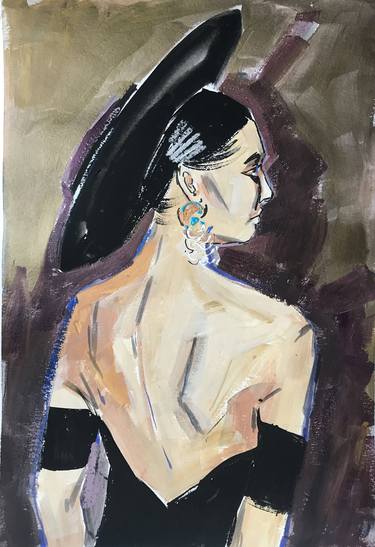 Original Expressionism Women Paintings by Yuliia Pastukhova