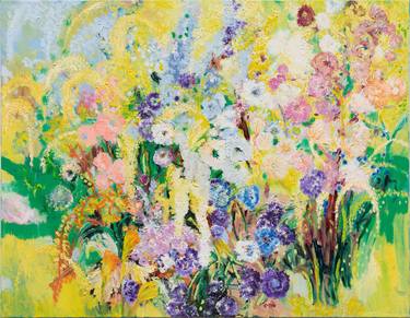 Original Abstract Floral Painting by Sejin Park