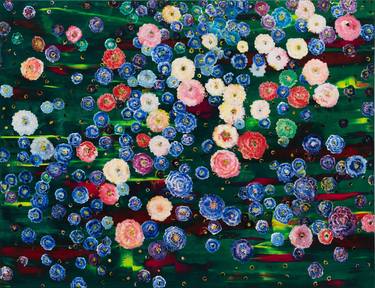 Original Abstract Floral Paintings by Sejin Park