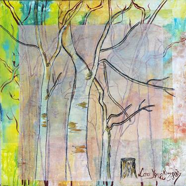 Print of Tree Paintings by Lara YOUAKIM